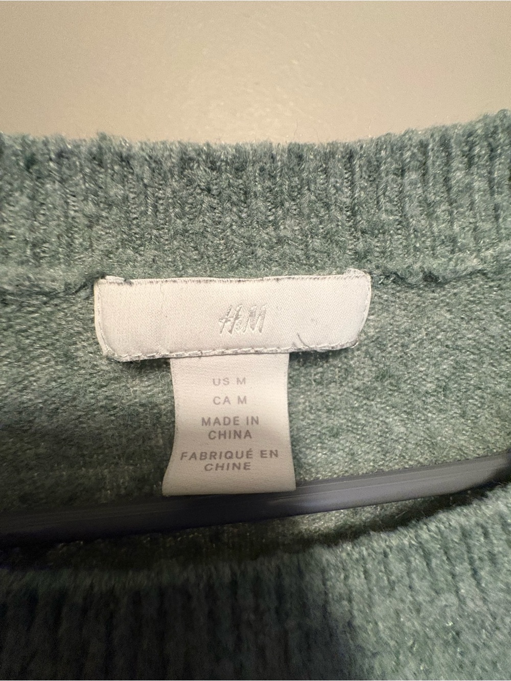 H&M Crewneck Sweater in Sage Green